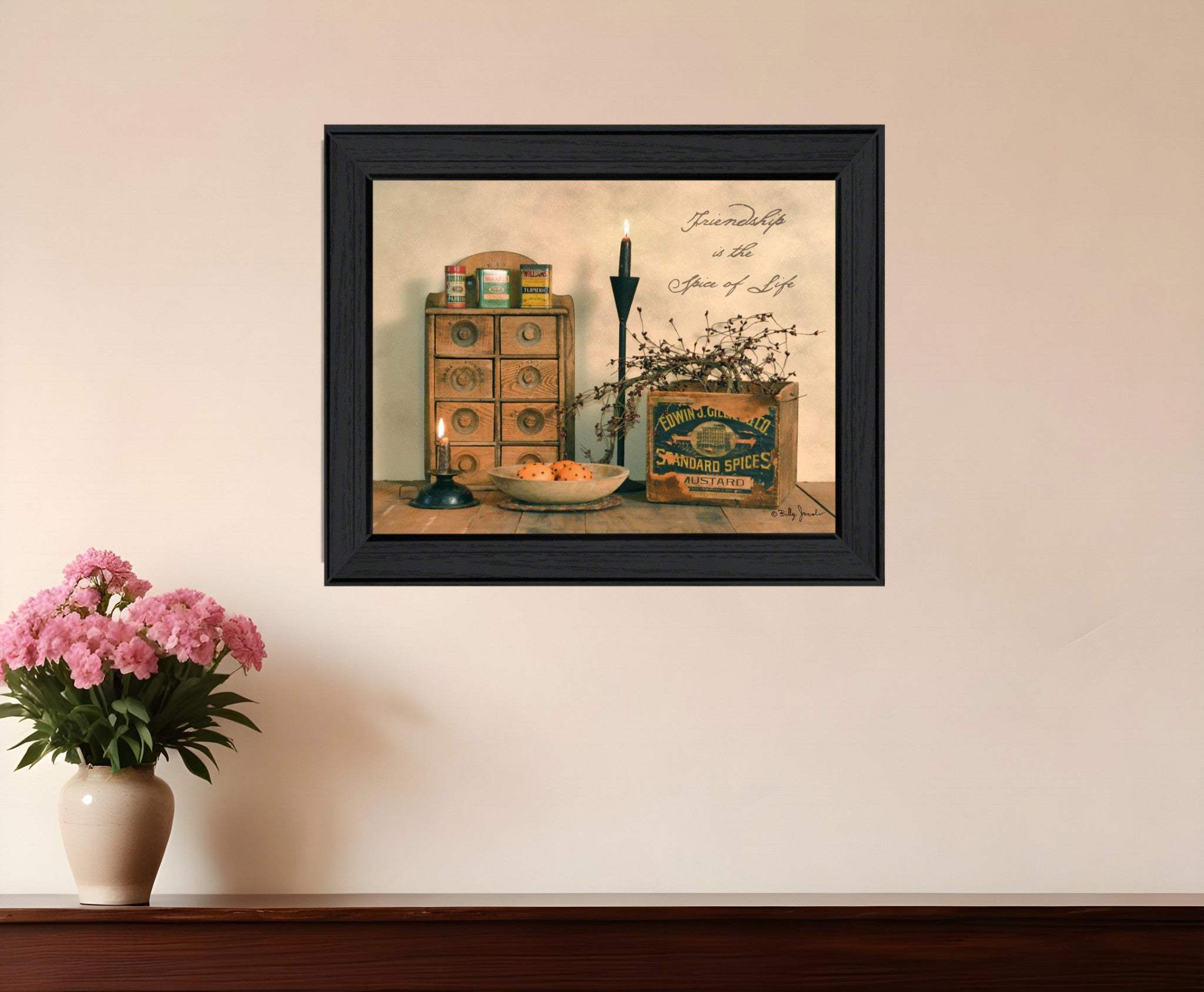 Friendship is the Spice of Life Black Framed Print Wall Art - Homeroots - Flyclothing LLC