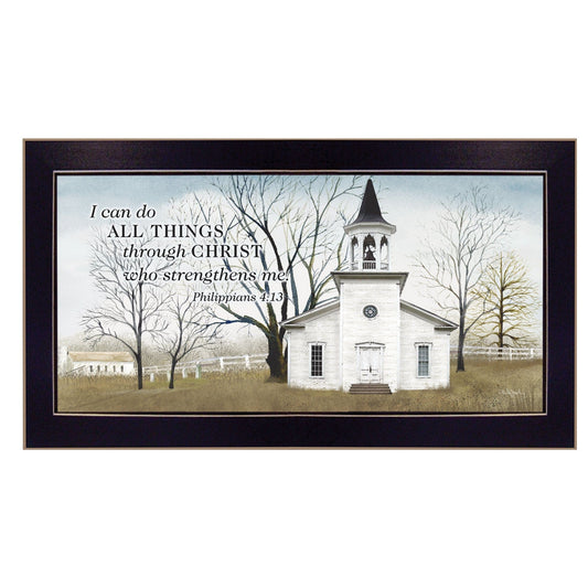 I Can Do All Things 1 Black Framed Print Wall Art - Homeroots