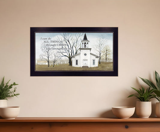 I Can Do All Things 1 Black Framed Print Wall Art - Homeroots