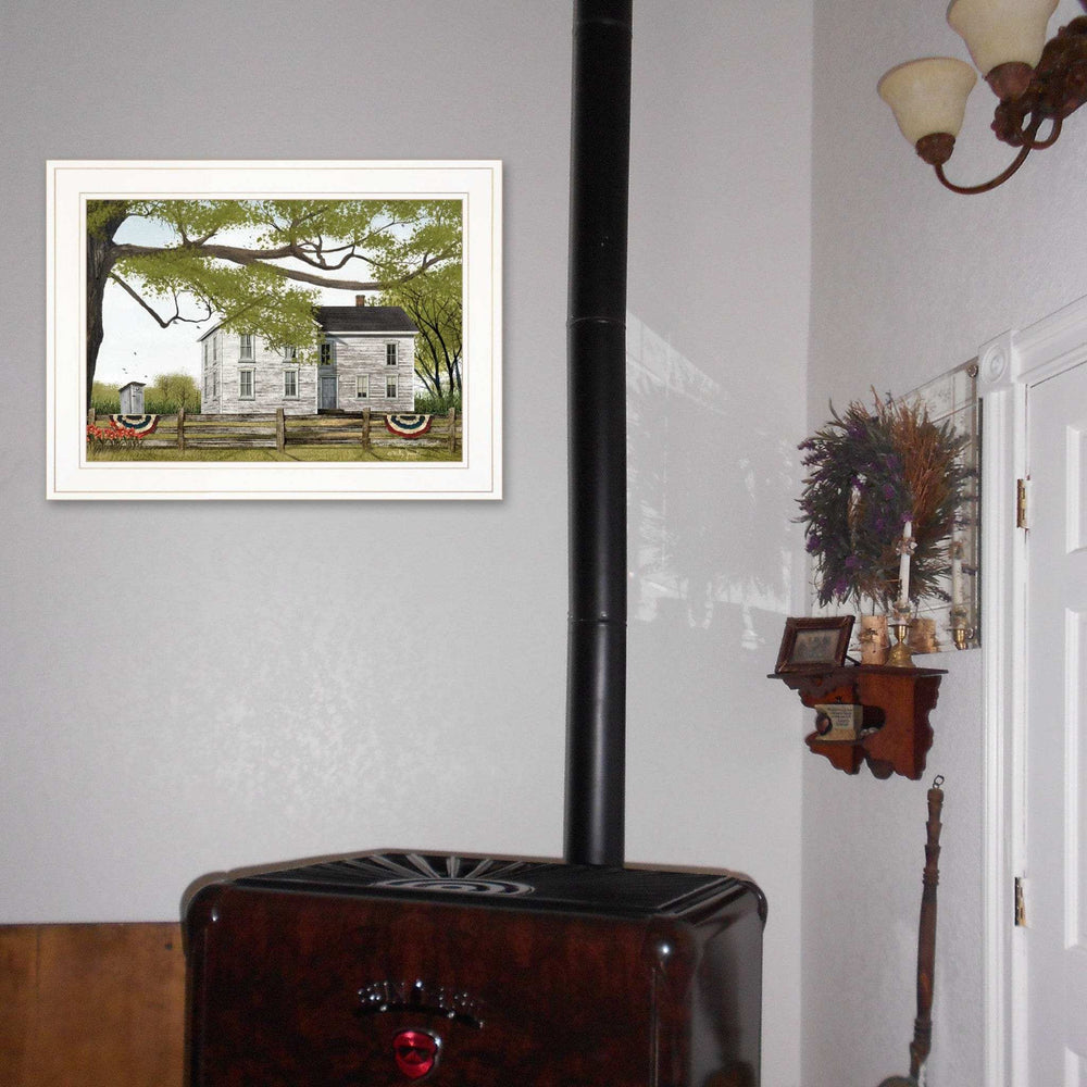 Sweet Summertime House 1 White Framed Print Wall Art - Homeroots - Flyclothing LLC