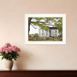 Sweet Summertime House 1 White Framed Print Wall Art - Homeroots
