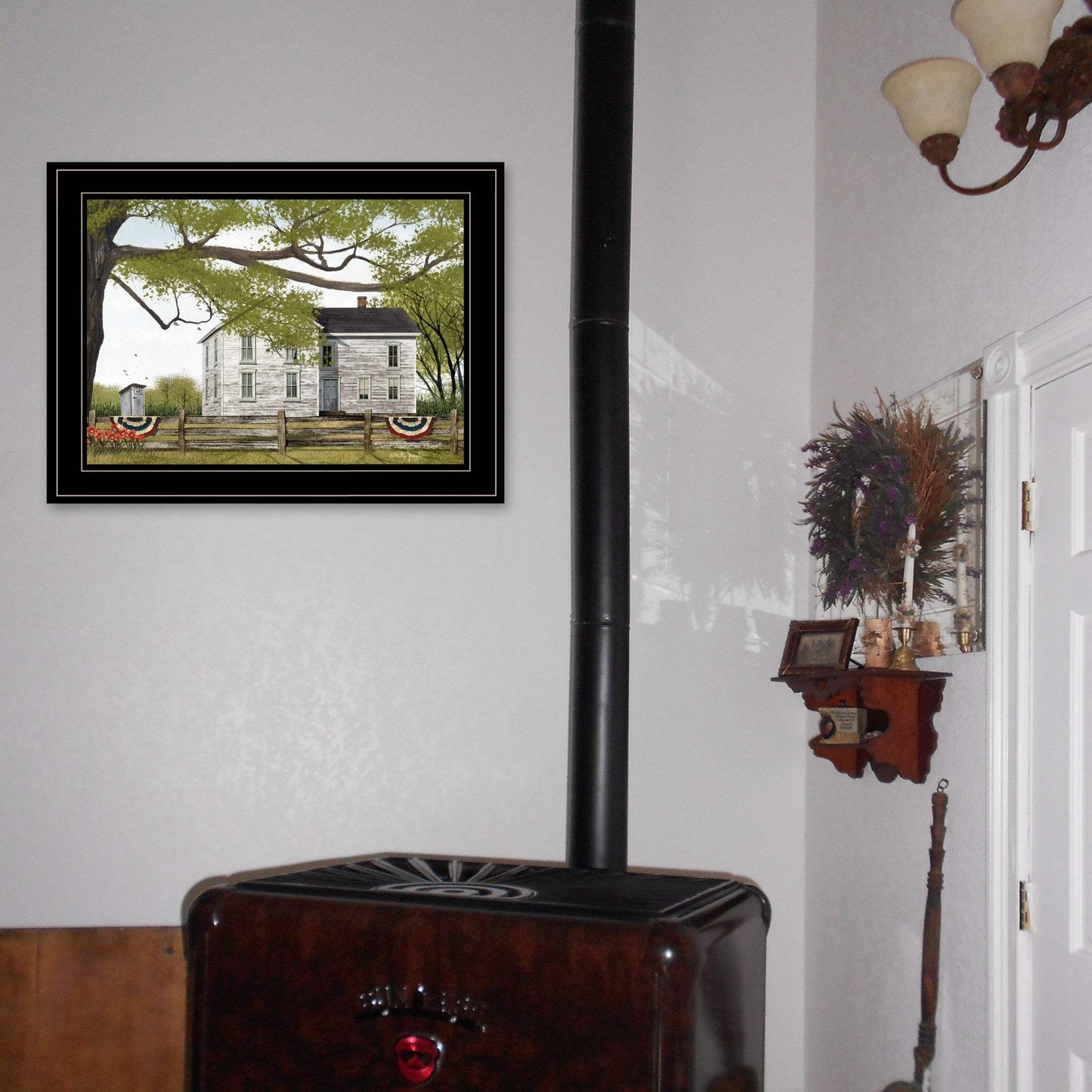 Sweet Summertime House 2 Black Framed Print Wall Art - Homeroots - Flyclothing LLC