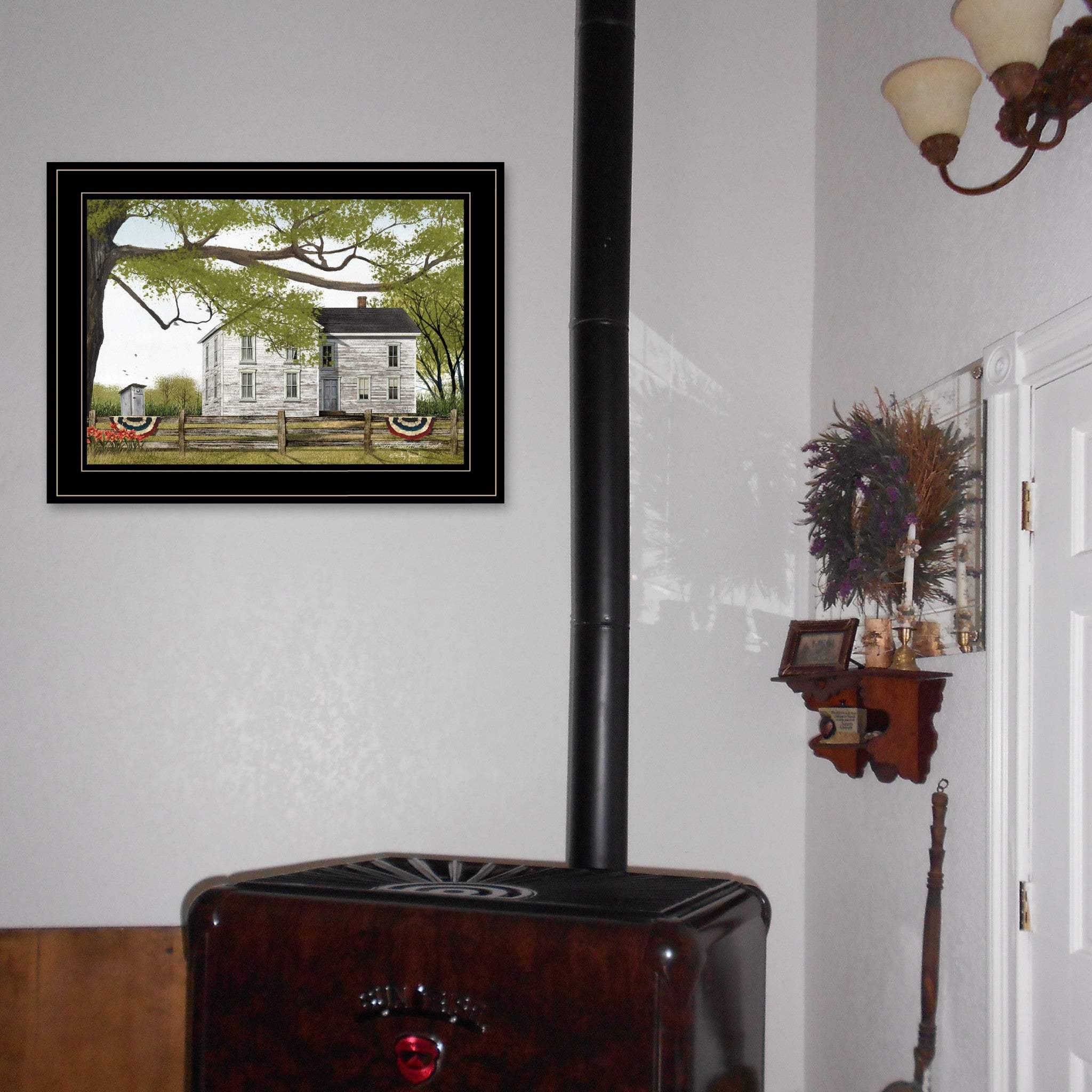 Sweet Summertime House 2 Black Framed Print Wall Art - Homeroots - Flyclothing LLC