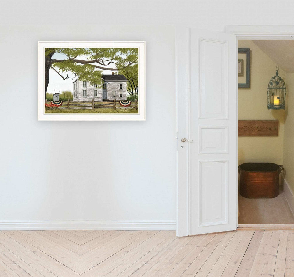 Sweet Summertime House 3 White Framed Print Wall Art - Homeroots - Flyclothing LLC