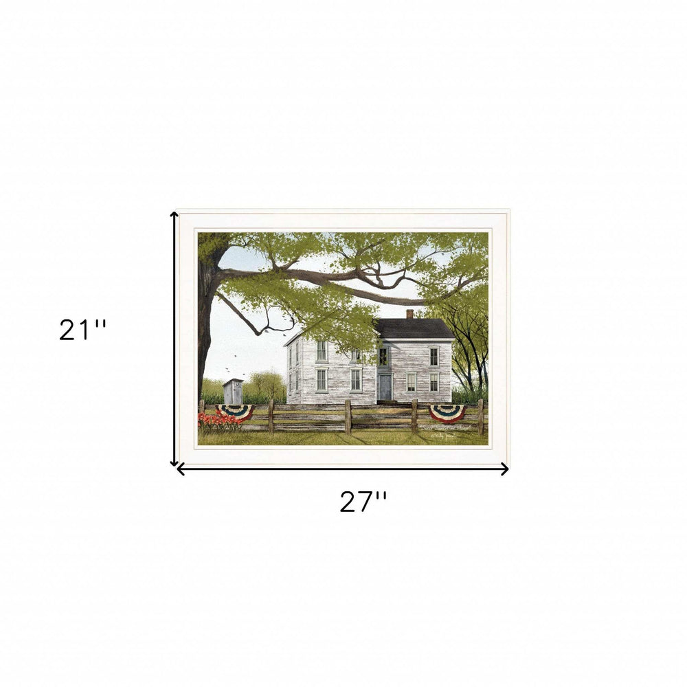 Sweet Summertime House 3 White Framed Print Wall Art - Homeroots - Flyclothing LLC