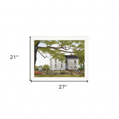 Sweet Summertime House 3 White Framed Print Wall Art