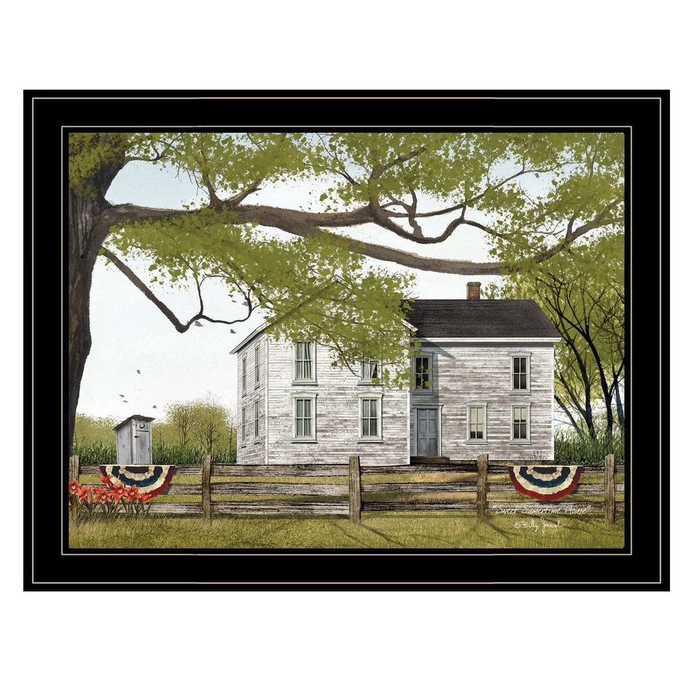 Sweet Summertime House 4 Black Framed Print Wall Art - Homeroots - Flyclothing LLC
