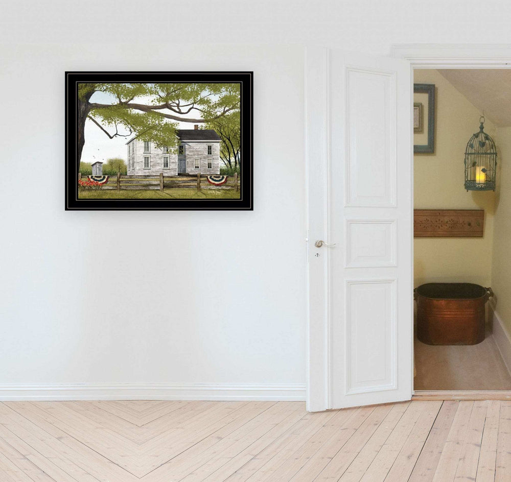 Sweet Summertime House 4 Black Framed Print Wall Art - Homeroots - Flyclothing LLC