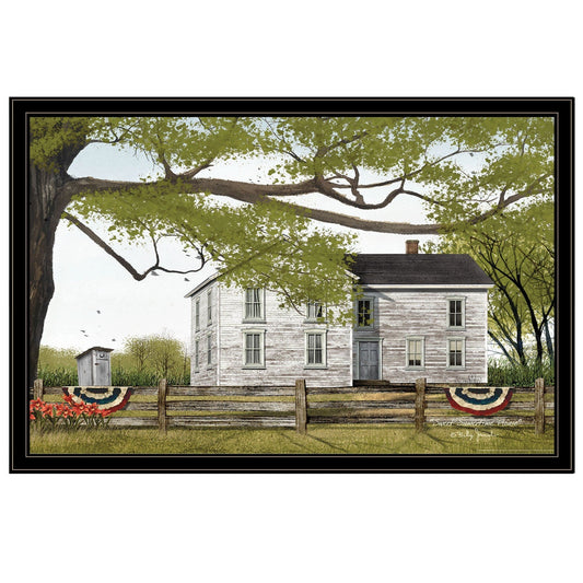 Sweet Summertime House 6 Black Framed Print Wall Art - Homeroots