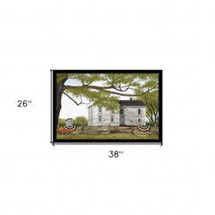 Sweet Summertime House 6 Black Framed Print Wall Art - Homeroots