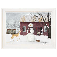 The Friendly Beasts 2 White Framed Print Wall Art - Homeroots