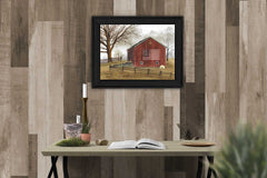 Flag Barn 4 Black Framed Print Wall Art - Homeroots