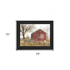 Flag Barn 4 Black Framed Print Wall Art - Homeroots