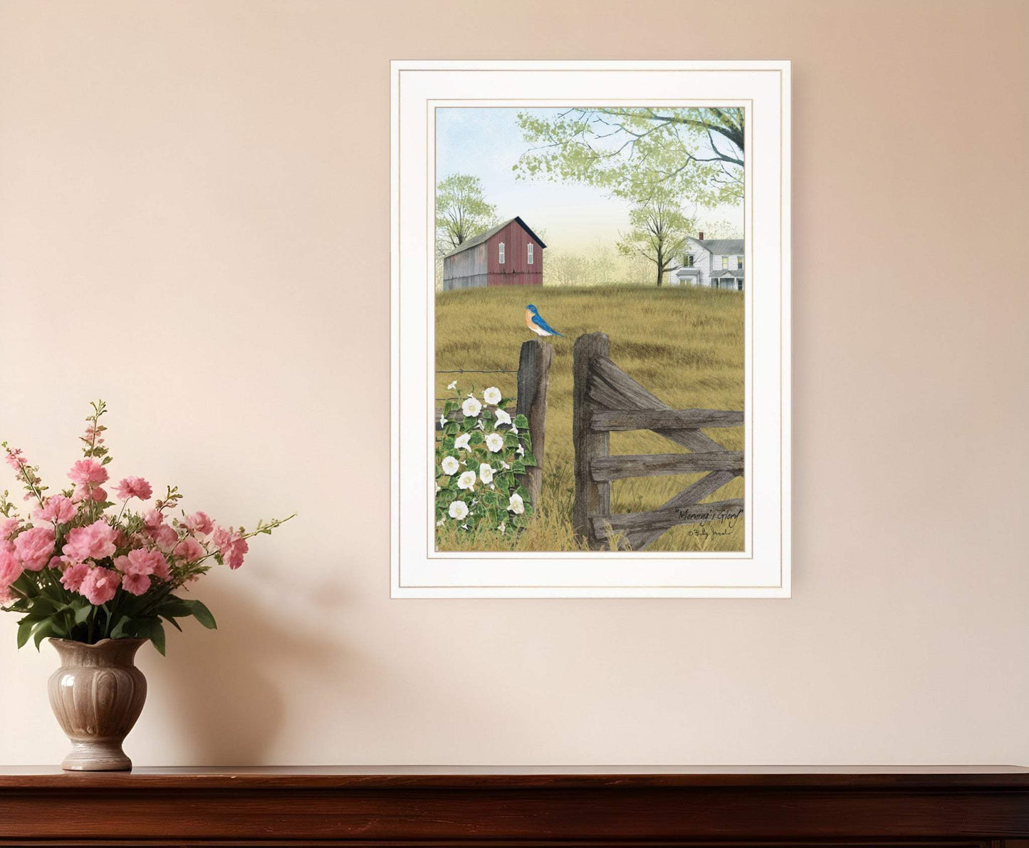 Mornings Glory 1 White Framed Print Wall Art - Homeroots - Flyclothing LLC