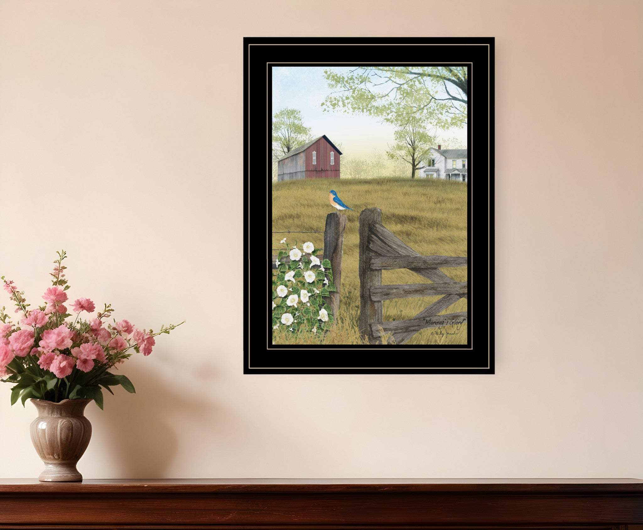 Mornings Glory 2 Black Framed Print Wall Art - Homeroots - Flyclothing LLC