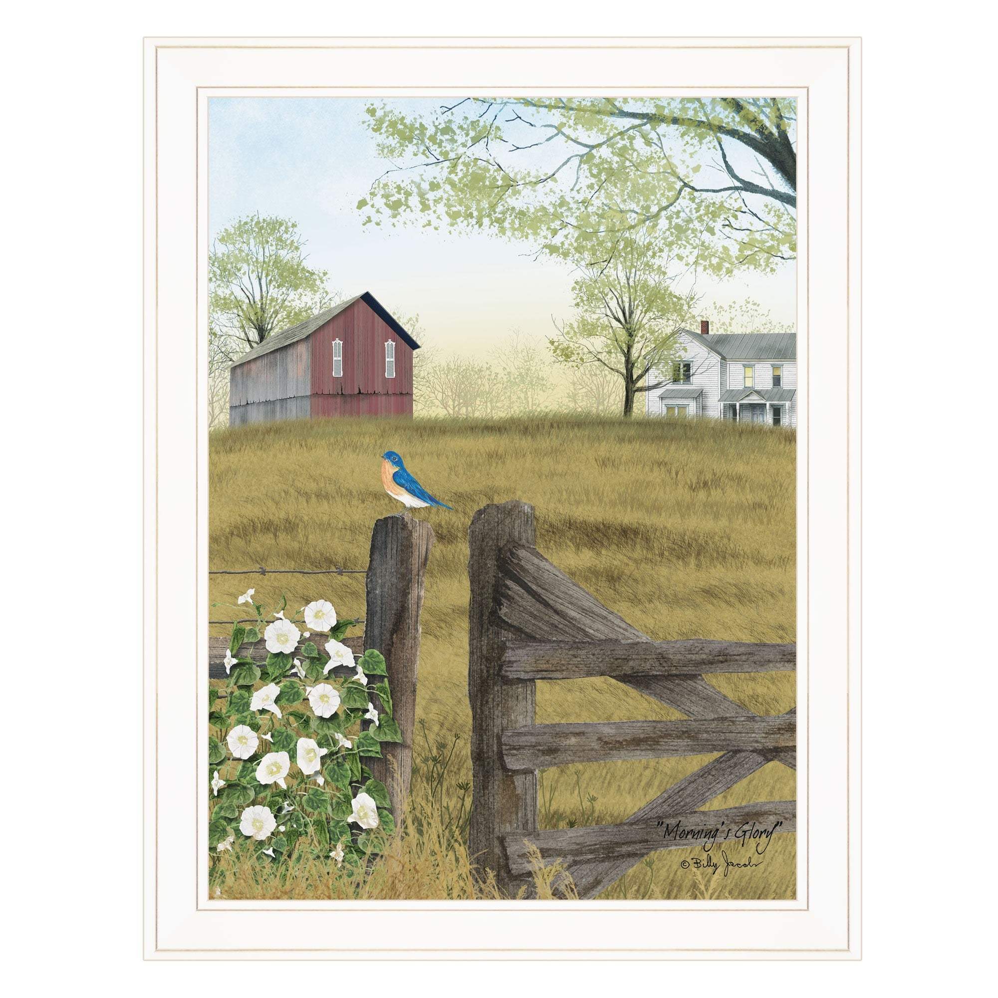 Mornings Glory 3 White Framed Print Wall Art - Homeroots - Flyclothing LLC