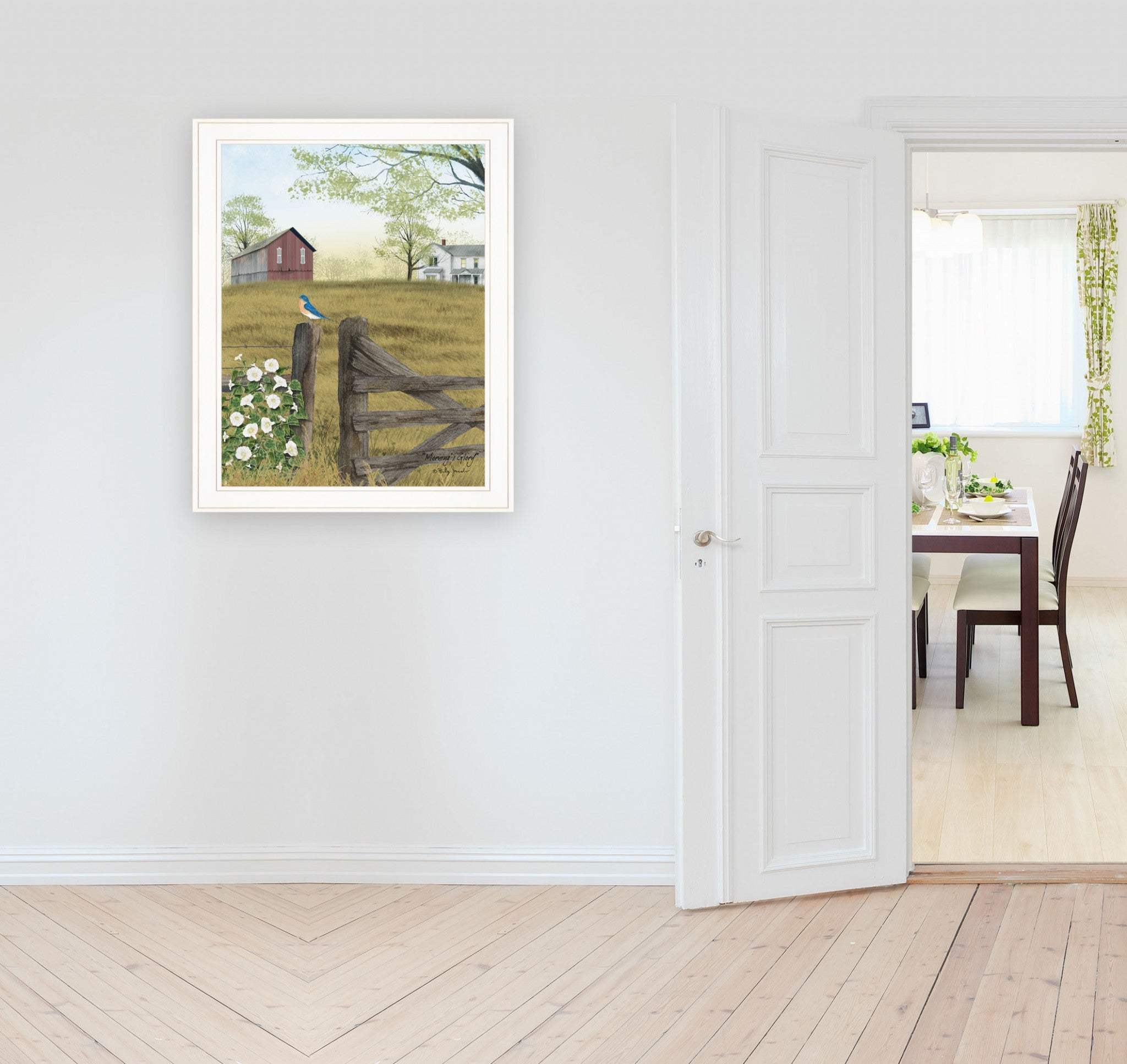 Mornings Glory 3 White Framed Print Wall Art - Homeroots - Flyclothing LLC