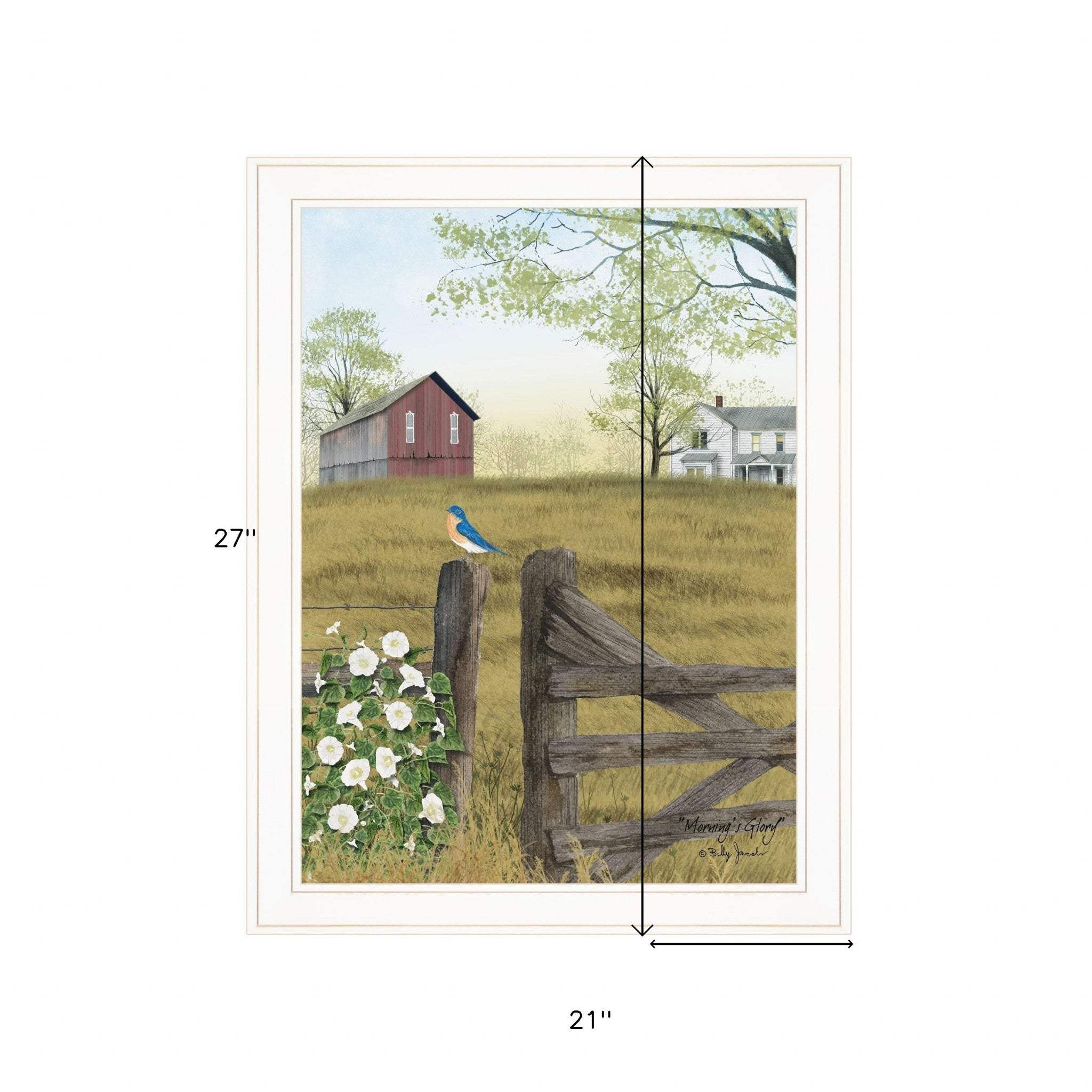 Mornings Glory 3 White Framed Print Wall Art - Homeroots - Flyclothing LLC