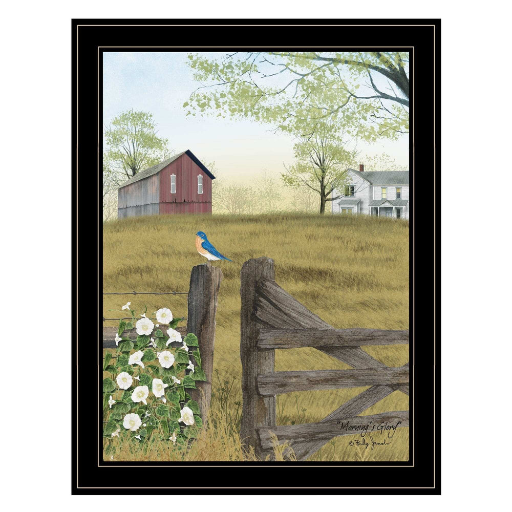 Mornings Glory 4 Black Framed Print Wall Art - Homeroots - Flyclothing LLC