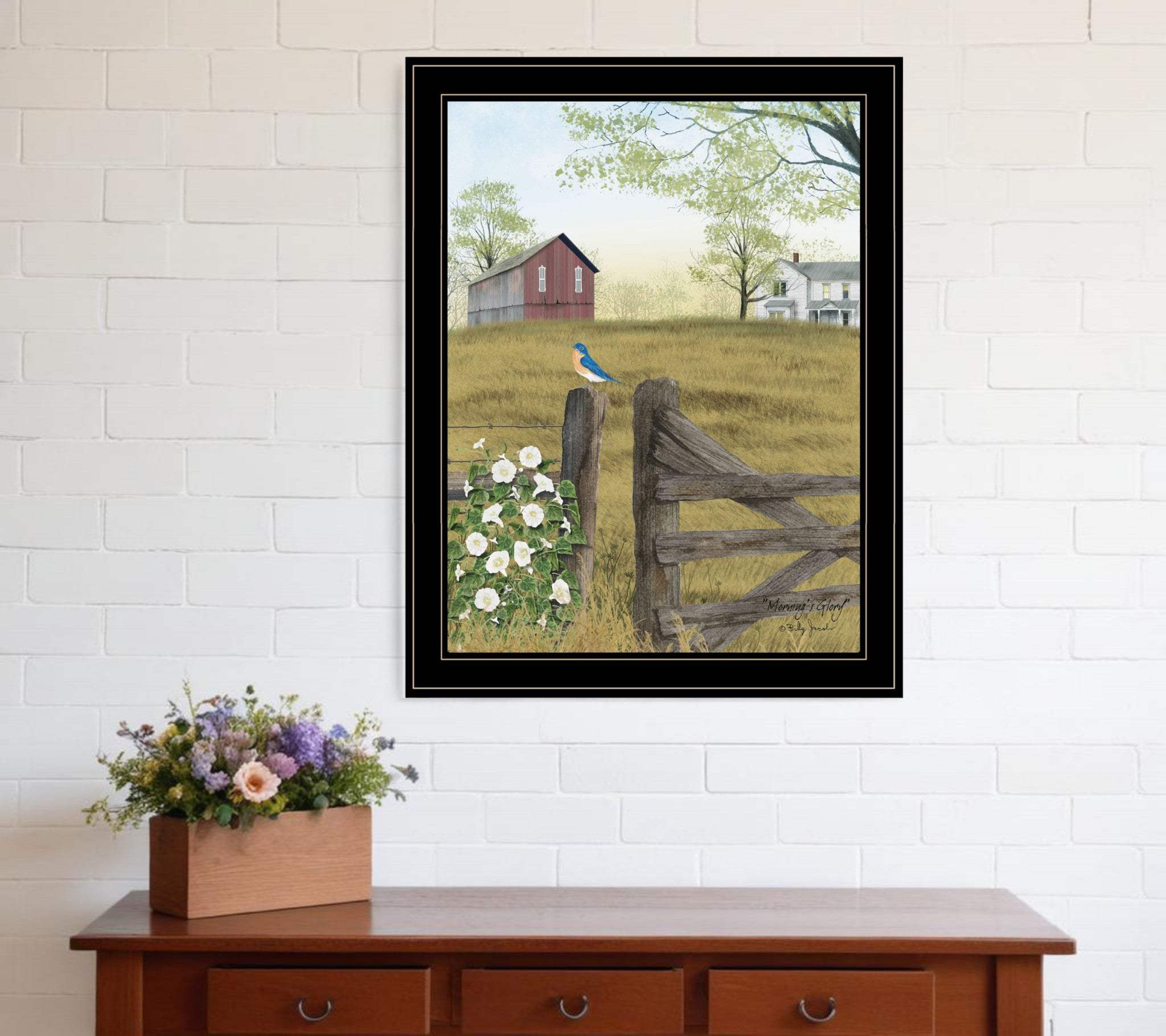 Mornings Glory 4 Black Framed Print Wall Art - Homeroots - Flyclothing LLC