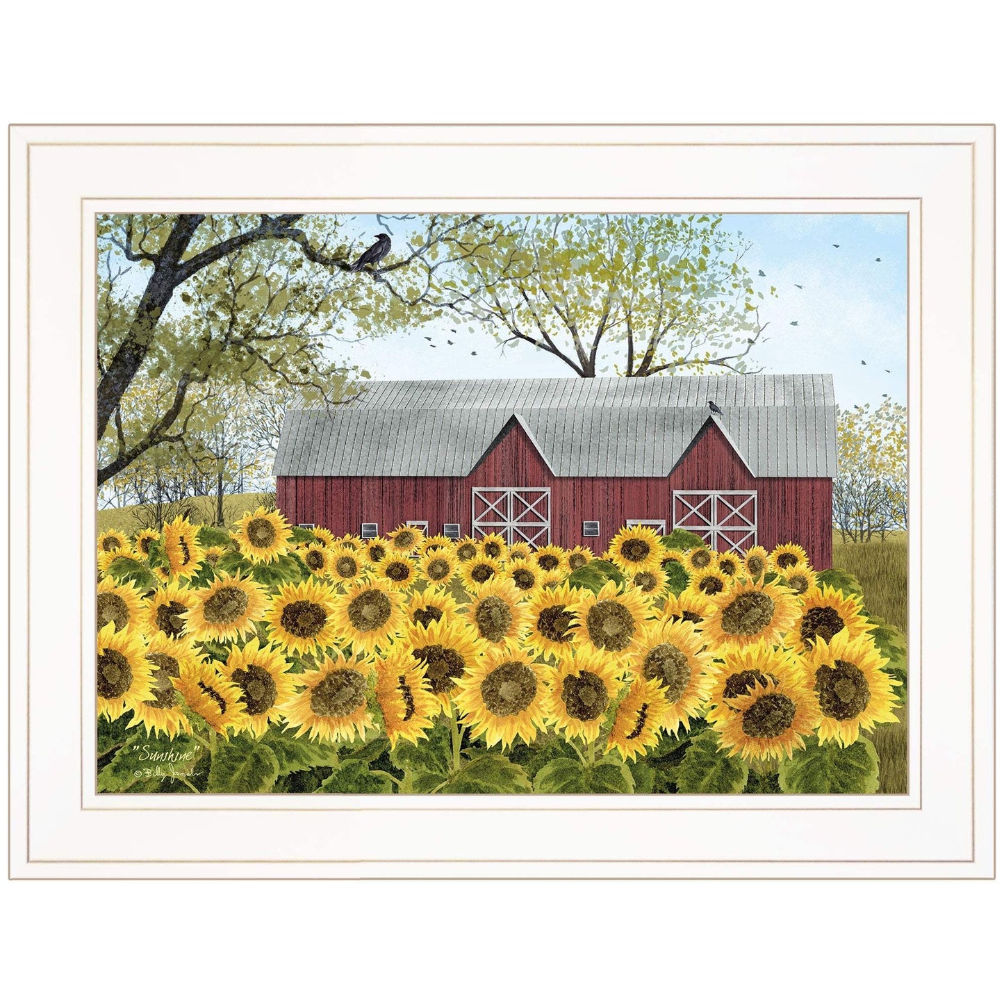Sunshine 1 White Framed Print Wall Art - Homeroots - Flyclothing LLC