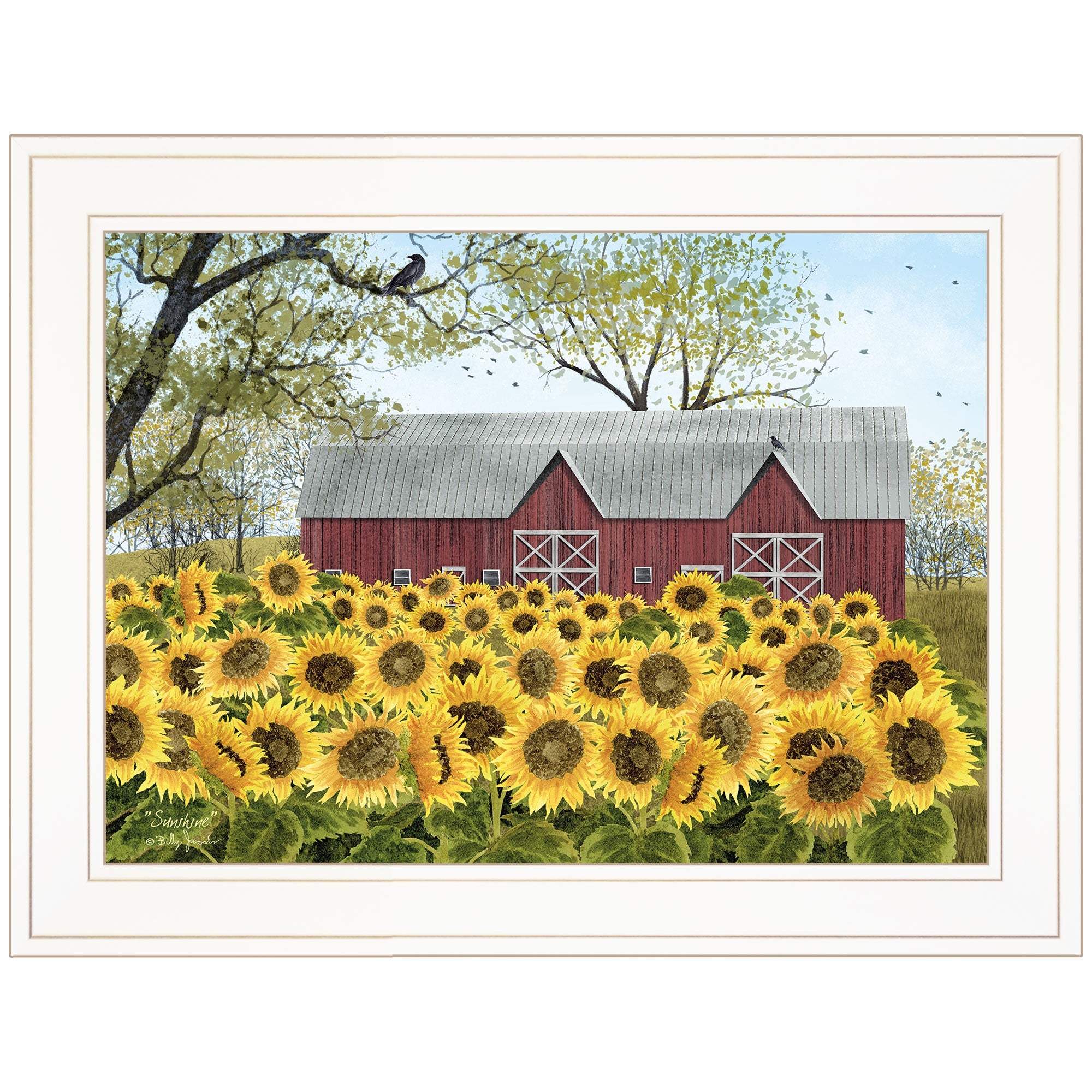 Sunshine 1 White Framed Print Wall Art - Homeroots - Flyclothing LLC