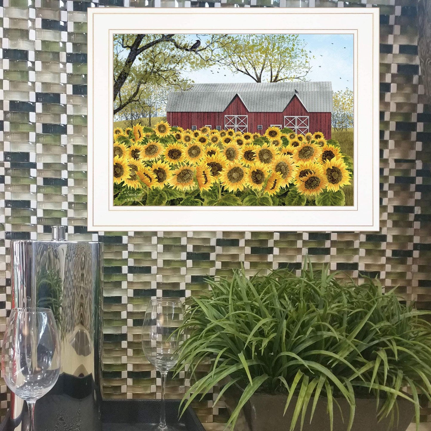 Sunshine 1 White Framed Print Wall Art - Homeroots - Flyclothing LLC