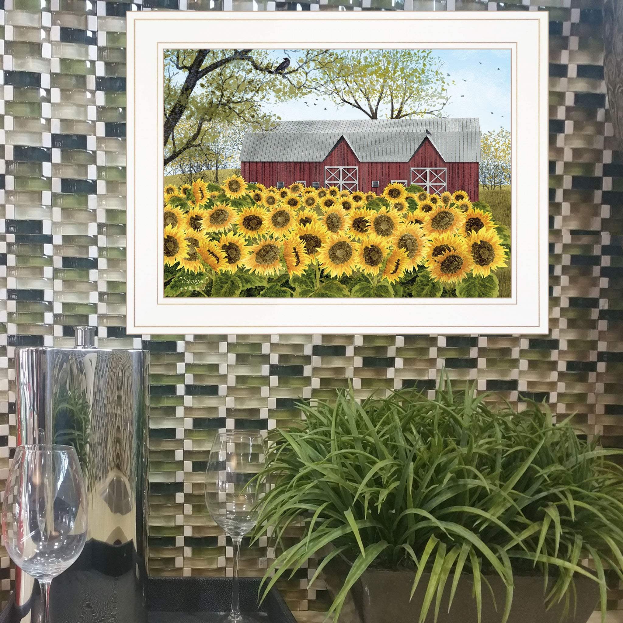 Sunshine 1 White Framed Print Wall Art - Homeroots - Flyclothing LLC