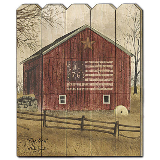 Flag Barn 1 Unframed Print Wall Art - Homeroots