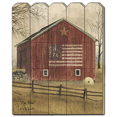 Flag Barn 1 Unframed Print Wall Art - Homeroots