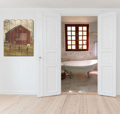Flag Barn 1 Unframed Print Wall Art - Homeroots