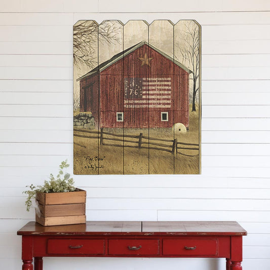 Flag Barn 1 Unframed Print Wall Art - Homeroots