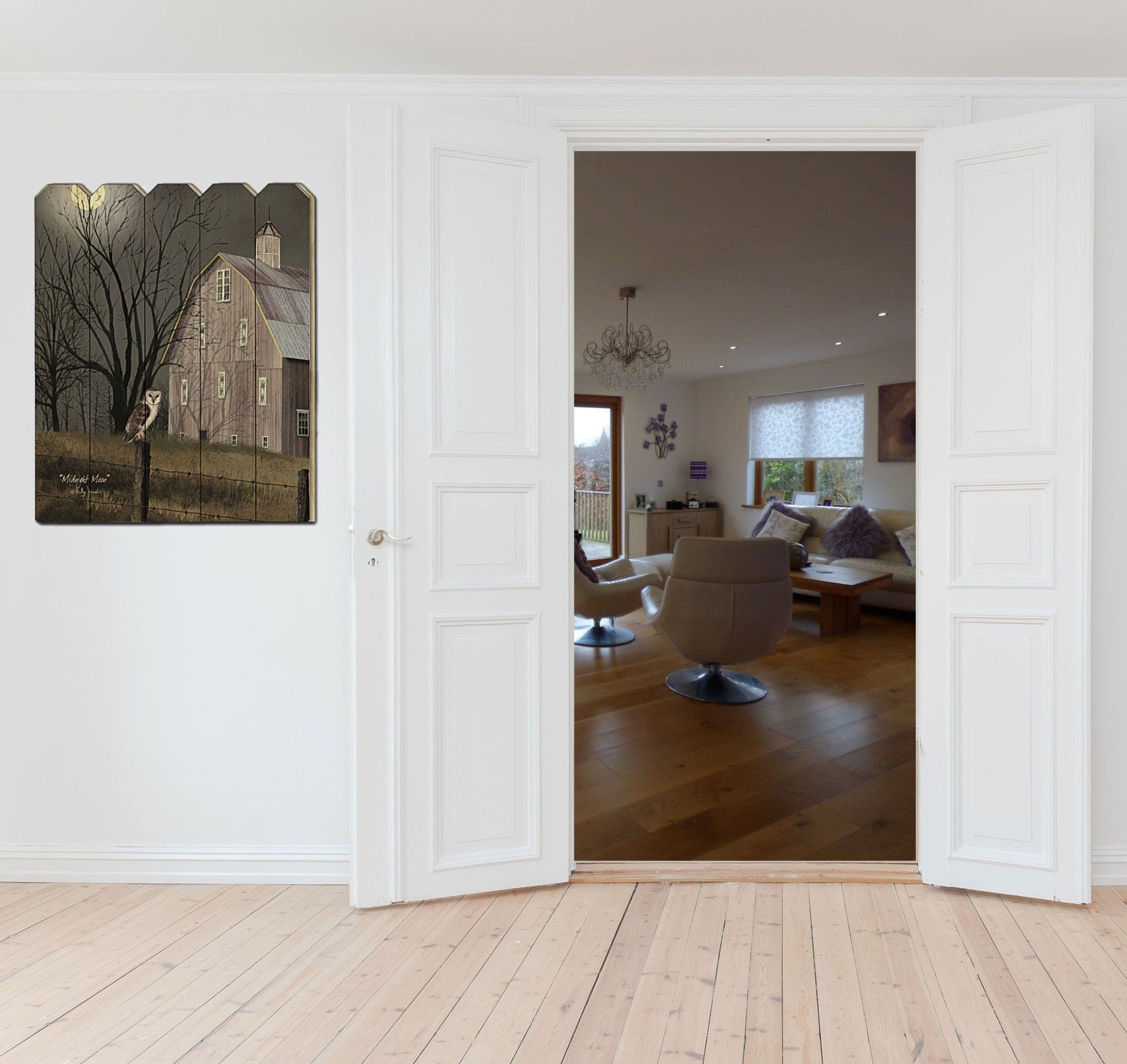 Midnight Moon Unframed Print Wall Art - Homeroots