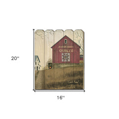 Quilt Barn 1 Unframed Wood Wall Art - Homeroots