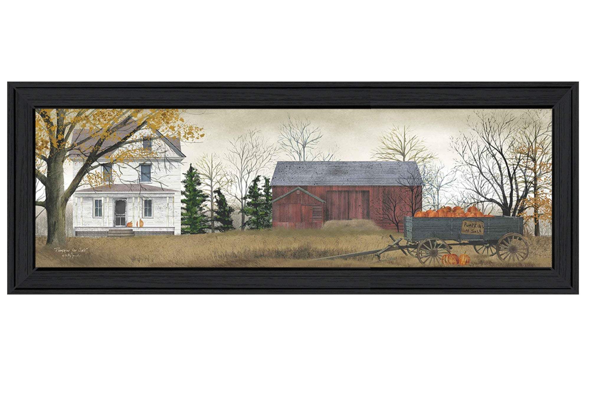 Pumpkins For Sale 4 Black Framed Print Wall Art - Homeroots - Flyclothing LLC