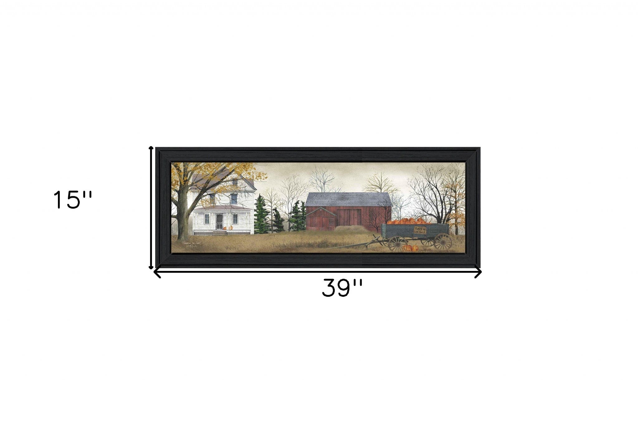 Pumpkins For Sale 4 Black Framed Print Wall Art - Homeroots