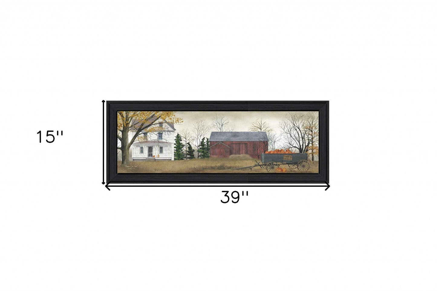 Pumpkins For Sale 4 Black Framed Print Wall Art - Homeroots - Flyclothing LLC