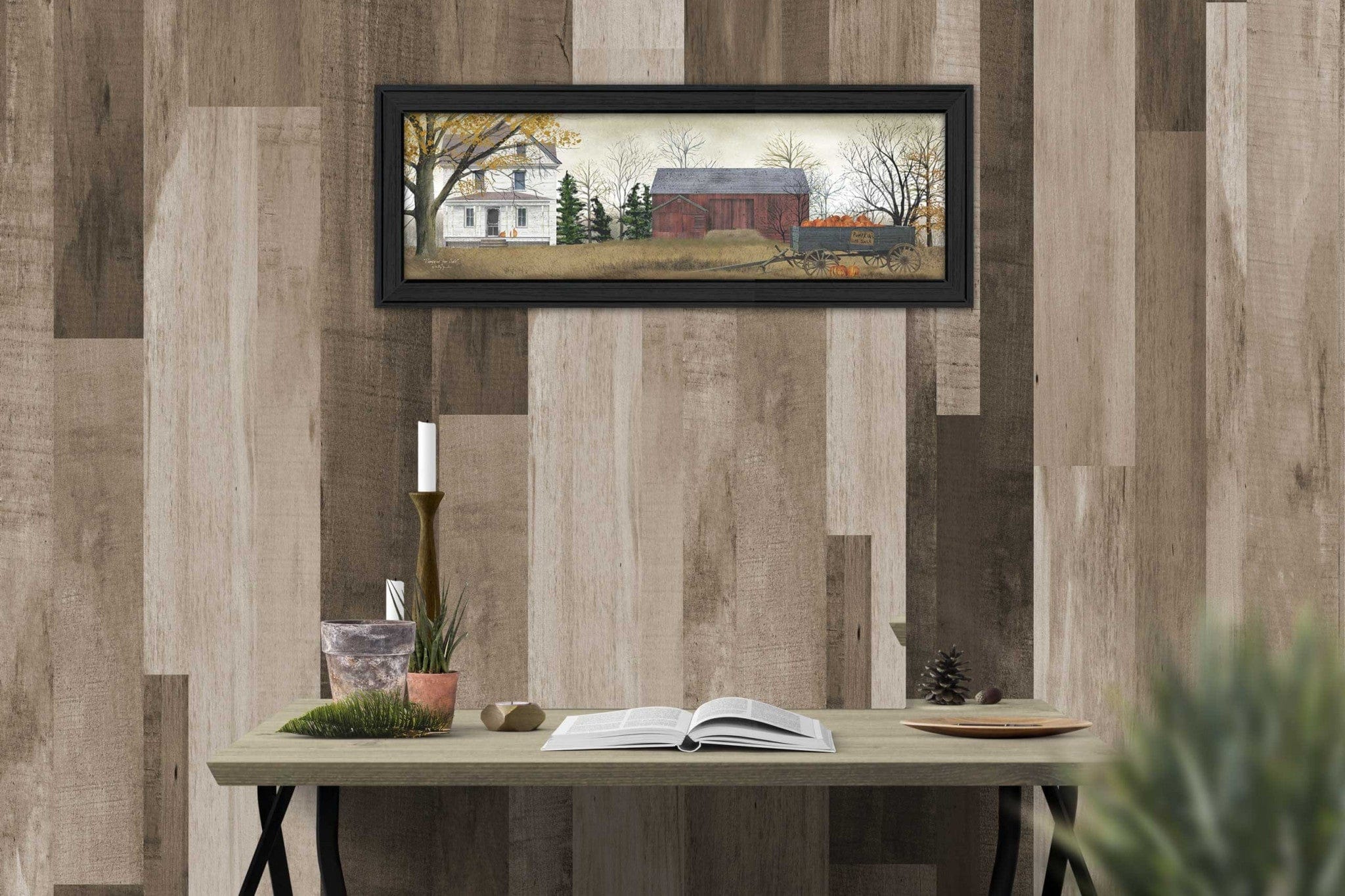 Pumpkins For Sale 1 Black Framed Print Wall Art - Homeroots