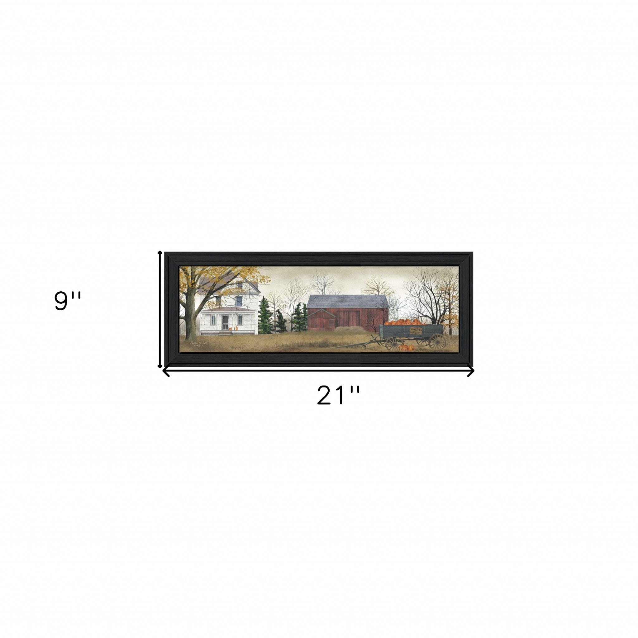 Pumpkins For Sale 1 Black Framed Print Wall Art - Homeroots
