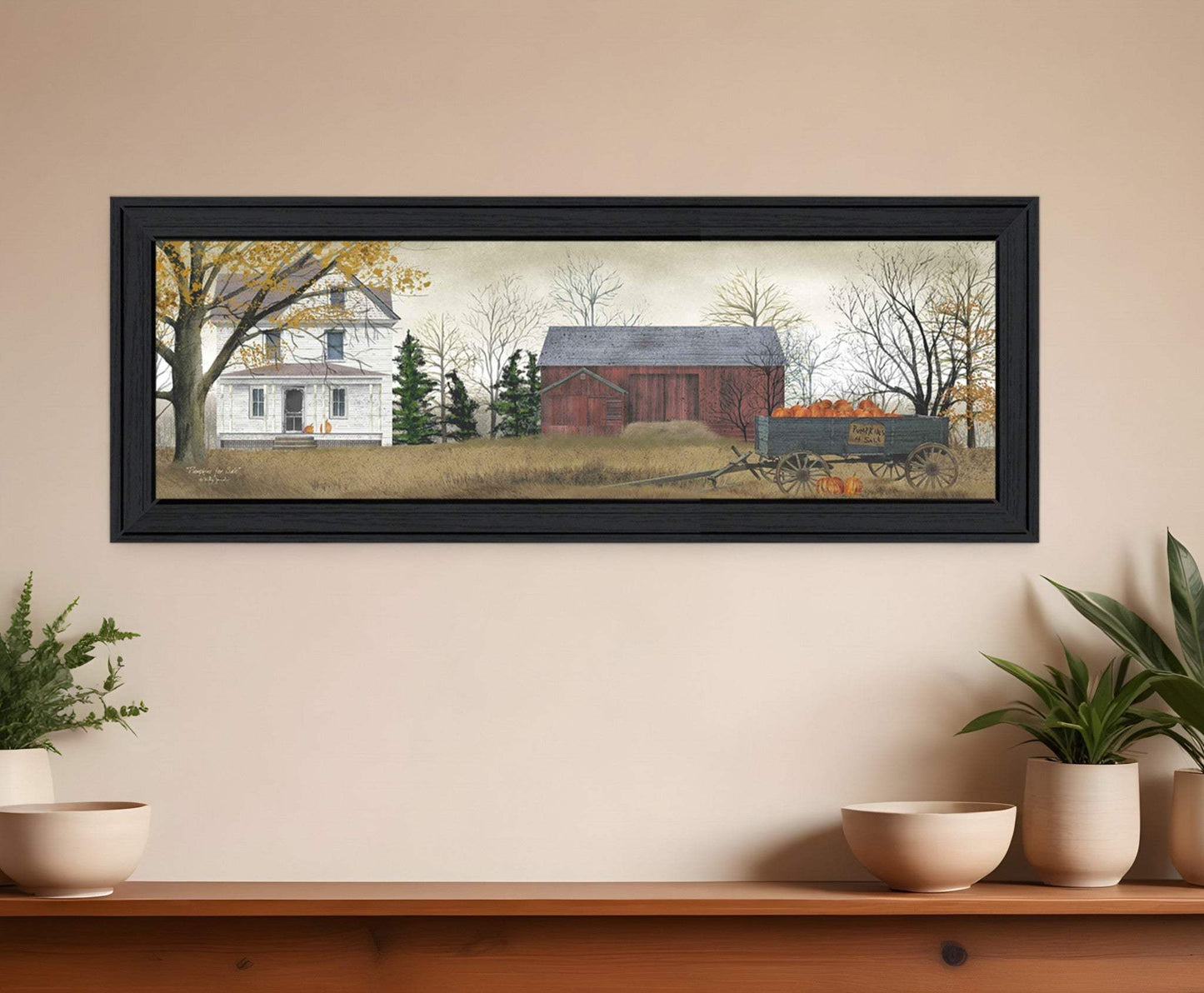 Pumpkins For Sale 1 Black Framed Print Wall Art - Homeroots - Flyclothing LLC
