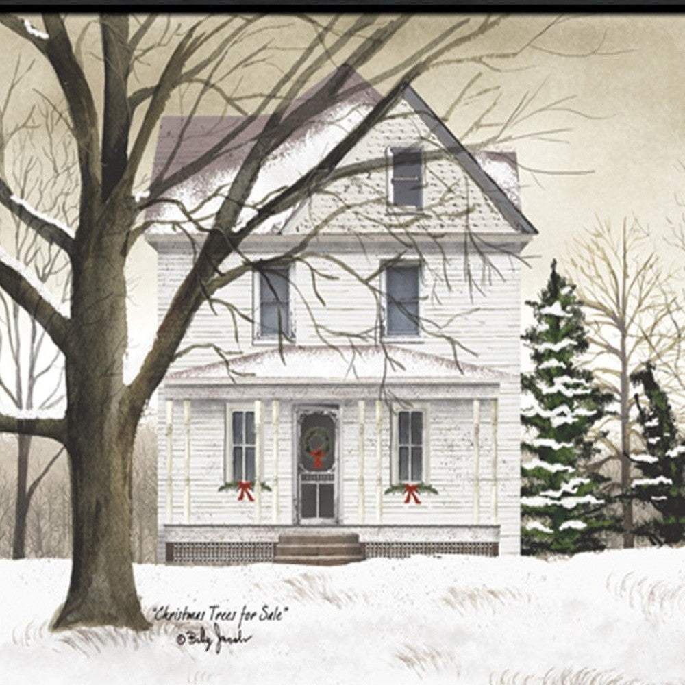 Christmas Trees for Sale 5 Black Framed Print Wall Art - Homeroots - Flyclothing LLC