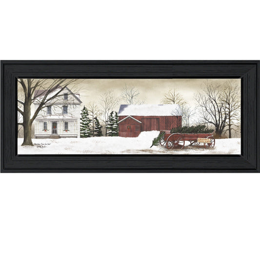 Christmas Trees for Sale 1 Black Framed Print Wall Art - Homeroots