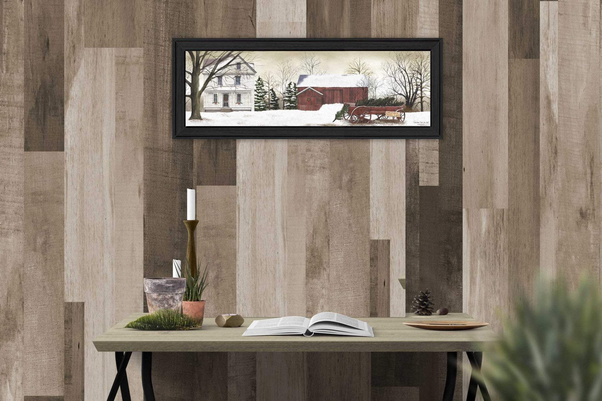Christmas Trees for Sale 1 Black Framed Print Wall Art - Homeroots - Flyclothing LLC