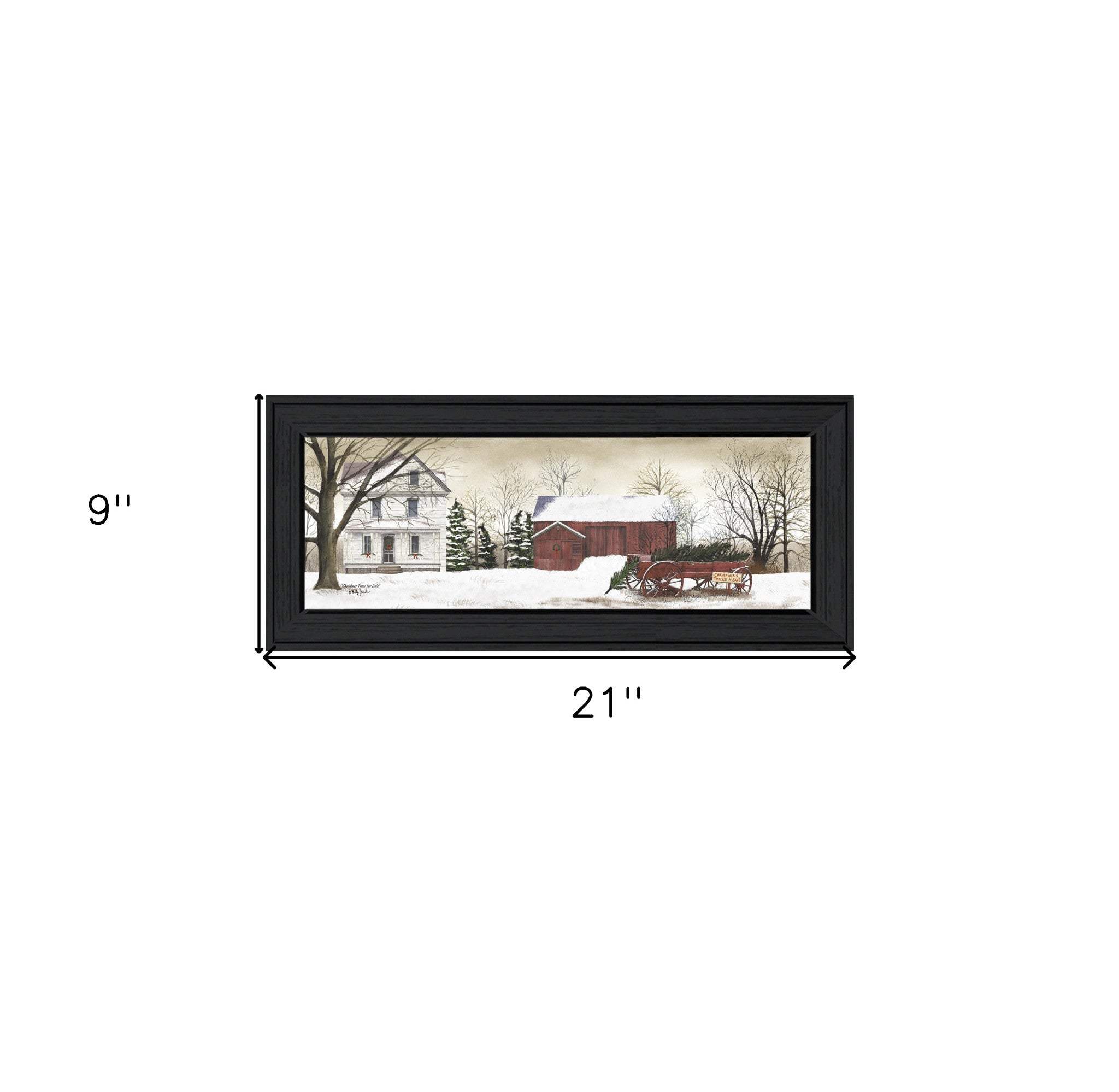 Christmas Trees for Sale 1 Black Framed Print Wall Art - Homeroots - Flyclothing LLC
