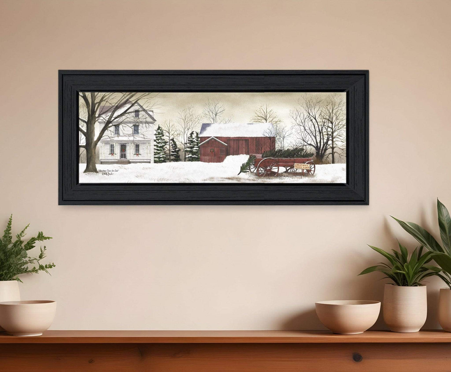 Christmas Trees for Sale 1 Black Framed Print Wall Art - Homeroots - Flyclothing LLC
