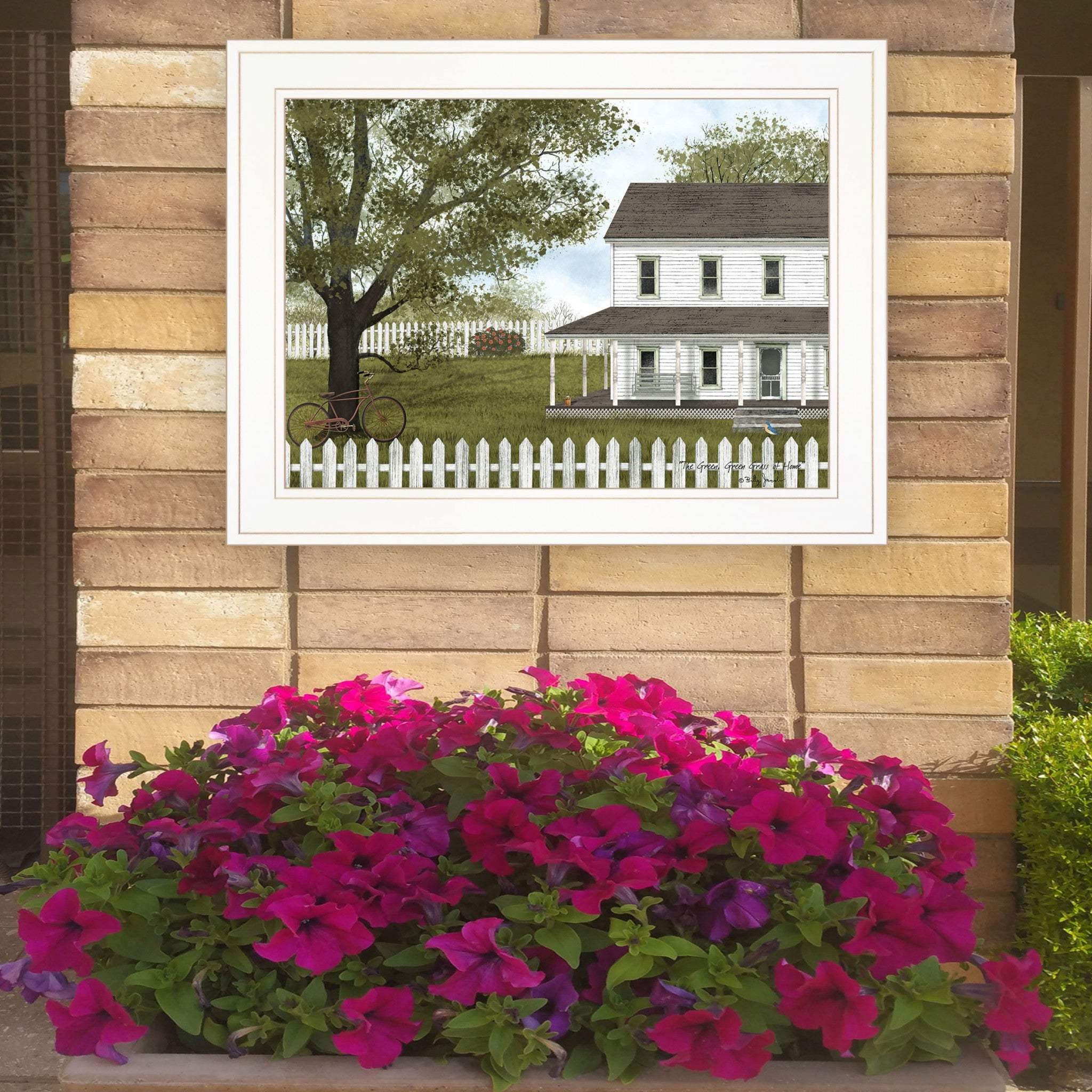 GREEN GREEN GRASS OF HOME 3 White Framed Print Wall Art - Homeroots - Flyclothing LLC