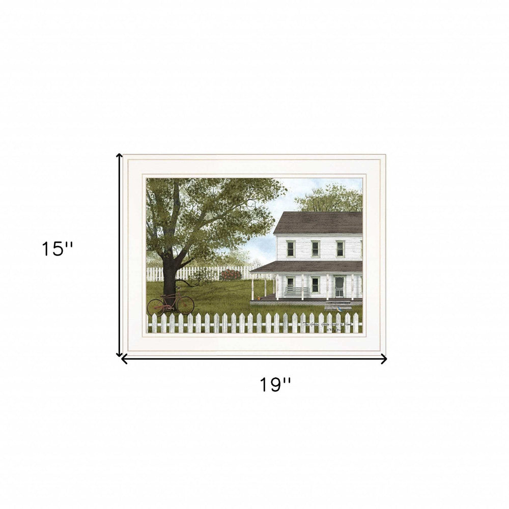 GREEN GREEN GRASS OF HOME 3 White Framed Print Wall Art - Homeroots - Flyclothing LLC