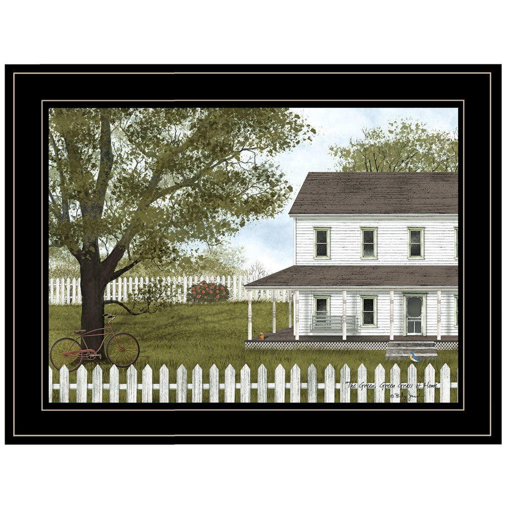 GREEN GREEN GRASS OF HOME 4 Black Framed Print Wall Art - Homeroots - Flyclothing LLC
