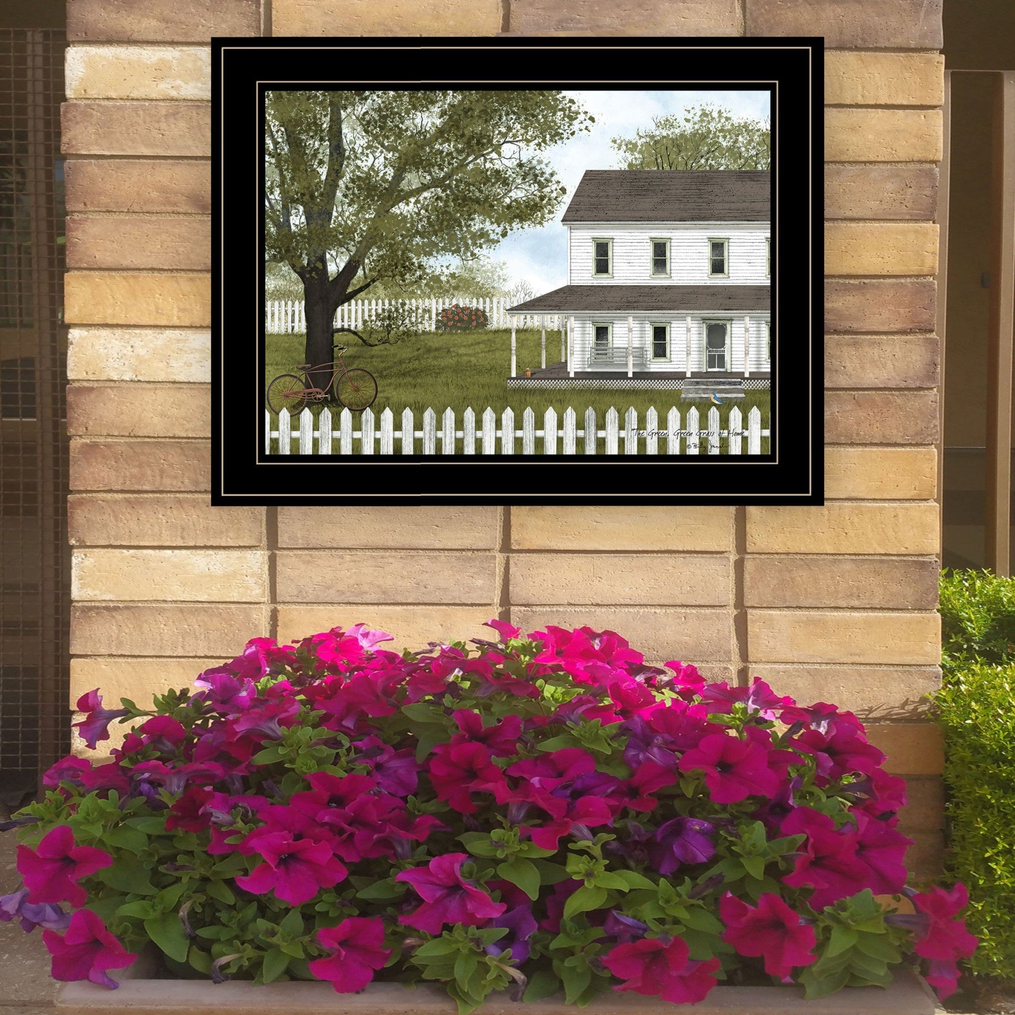 GREEN GREEN GRASS OF HOME 4 Black Framed Print Wall Art - Homeroots