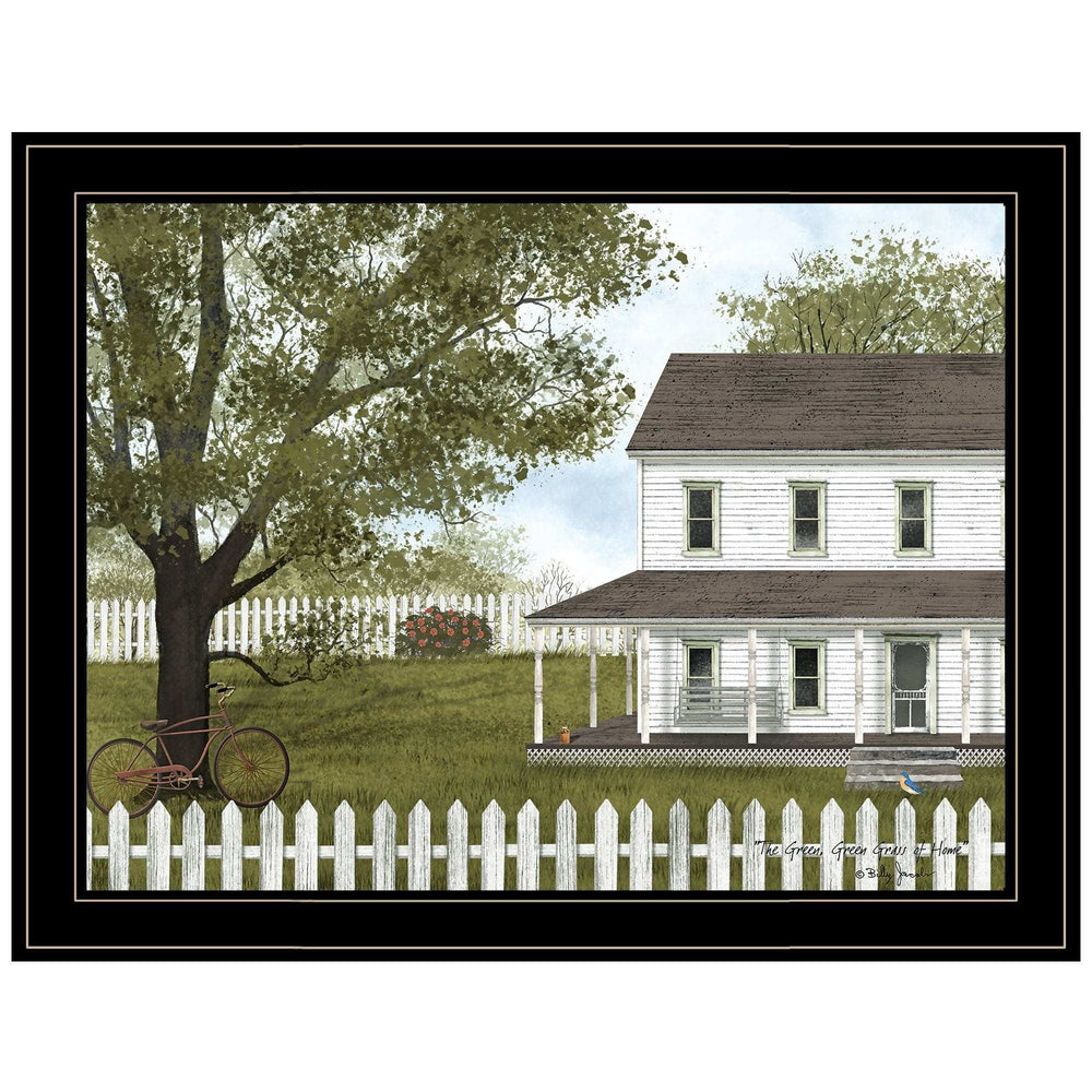 Green Green Grass of Home 2 Black Framed Print Wall Art - Homeroots - Flyclothing LLC